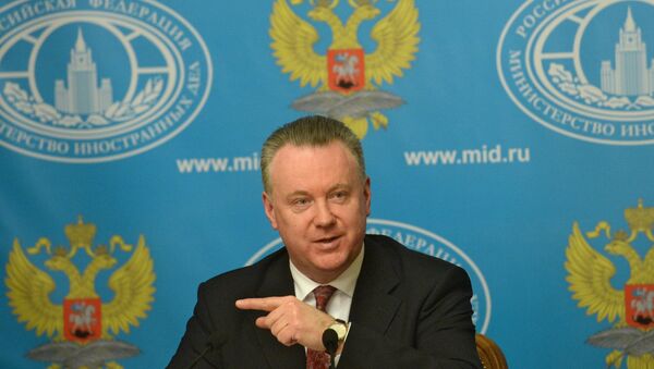Russian Foreign Ministry spokesman Alexander Lukashevich during a news briefing in Moscow - اسپوتنیک افغانستان  