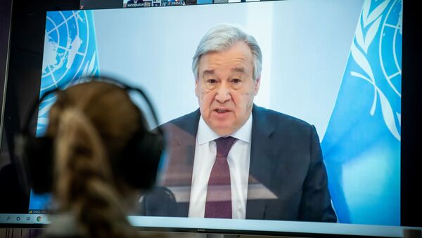 دبیرکل سازمان ملل: کرونا بشریت را به زانو در آورده است - اسپوتنیک افغانستان  