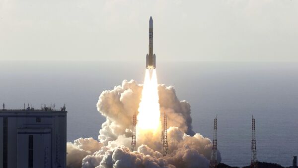 An H-2A rocket carrying the Hope Probe, developed by the Mohammed Bin Rashid Space Centre (MBRSC) in the United Arab Emirates (UAE) for the Mars explore, lifts off from the launching pad at Tanegashima Space Center on the southwestern island of Tanegashima, Japan, in this photo taken by Kyodo July 20, 2020. - اسپوتنیک افغانستان  