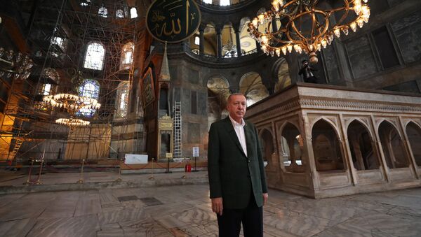حضور اردوغان در نخستین نماز جمعه در ایاصوفیه پس از 86 سال - اسپوتنیک افغانستان  
