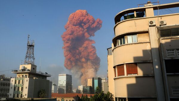 تخریب چندین ساختمان در نتیجه انفجار قوی در بیروت + ویدیو - اسپوتنیک افغانستان  