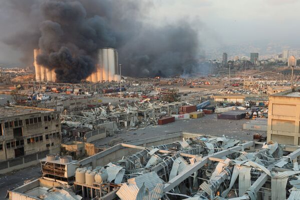 تصاویری از محل انفجار در بیروت - اسپوتنیک افغانستان  