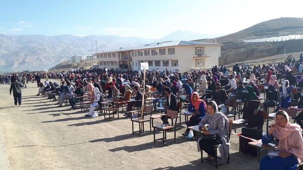 برگزاری امتحان جمعی کانکور در بامیان     - اسپوتنیک افغانستان  