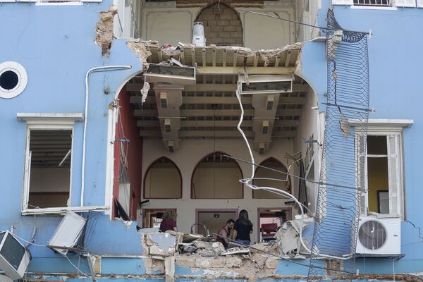 خسارت های انفجار بیروت بر ساختمان ها و محله - اسپوتنیک افغانستان  