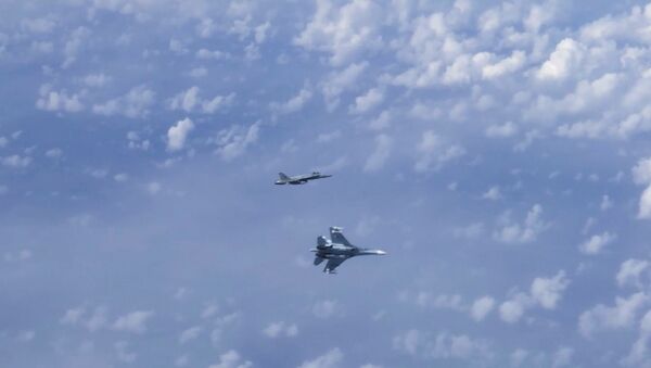  رهگیری هواپیمای آمریکایی توسط  جنگنده سو-27 روسیه      - اسپوتنیک افغانستان  