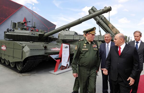 میخائیل میشوستین، نخست وزیر روسیه در نمایشگاه  بین‌المللی نظامی - تخنیکی «آرمیا-2020» روسیه - اسپوتنیک افغانستان  