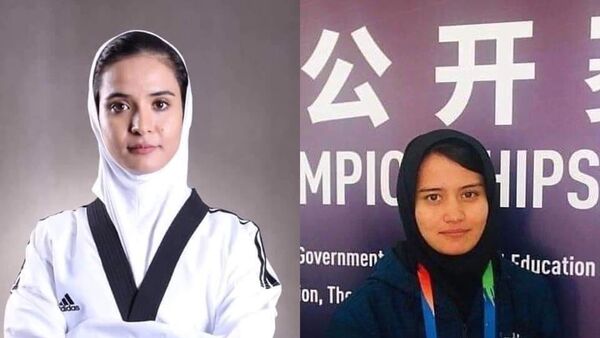 سمیه غلامی و زهرا میرزایی دو ملی پوش تکواندوی کشور  - اسپوتنیک افغانستان  