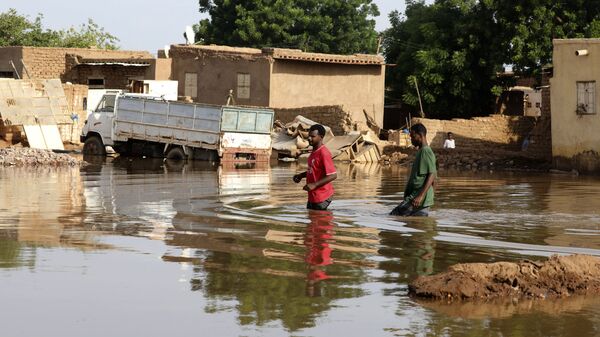 Затопленные наводнением улицы в Судане - اسپوتنیک افغانستان  