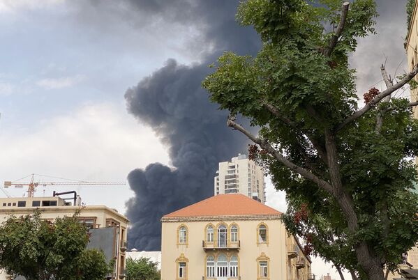 تصاویری از آتش سوزی بندر بیروت - اسپوتنیک افغانستان  