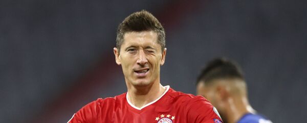 Нападающий Баварии Роберт Левандовский после забитого в матче с Челси гола - اسپوتنیک افغانستان  