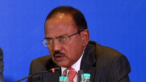 Indian National Security Advisor Ajit Kumar Doval delivers his speech during the Munich Security conference in New Delhi. (File) - اسپوتنیک افغانستان  