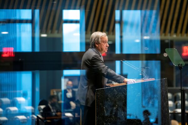 انتونیو گوترش در اجلاس مجازی مجمع عمومی سازمان ملل   - اسپوتنیک افغانستان  