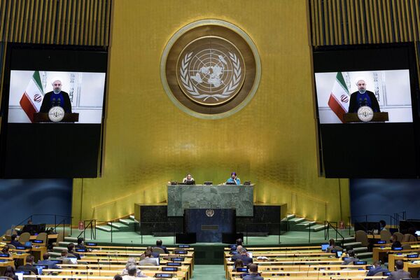 سخنرانی رئیس جمهور ایران در اجلاس مجازی مجمع عمومی سازمان ملل   - اسپوتنیک افغانستان  