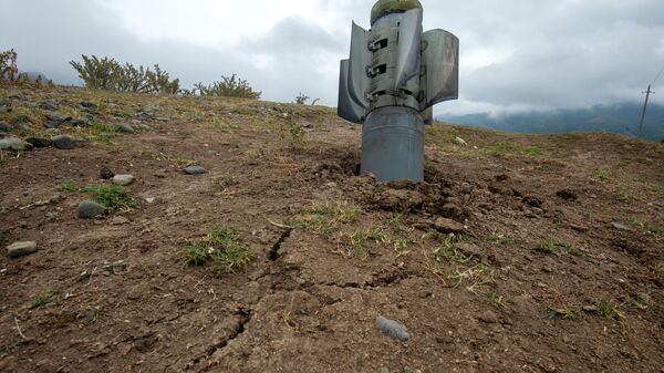 Реактивный снаряд системы Смерч на территории общины Иванян Нагорного Карабаха - اسپوتنیک افغانستان  