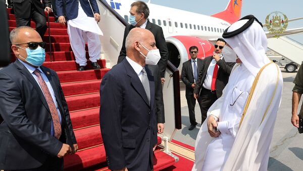 ارگ: رئیس جمهور غنی وارد قطر شد  - اسپوتنیک افغانستان  
