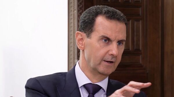 Президент Сирийской Арабской Республики Башар Асад во время интервью информационному агентству РИА Новости - اسپوتنیک افغانستان  