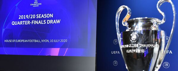 Церемония жеребьевки финальной стадии Лиги чемпионов УЕФА 2019/20 в штаб-квартире УЕФА (10 июля 2020). Ньон - اسپوتنیک افغانستان  