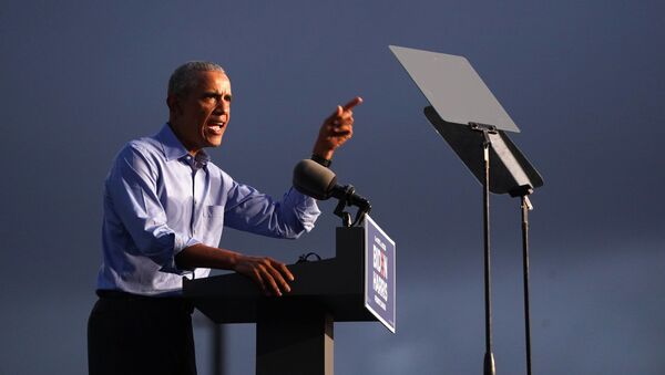 نخستین سخنرانی حضوری اوباما در حمایت از جو بایدن  - اسپوتنیک افغانستان  