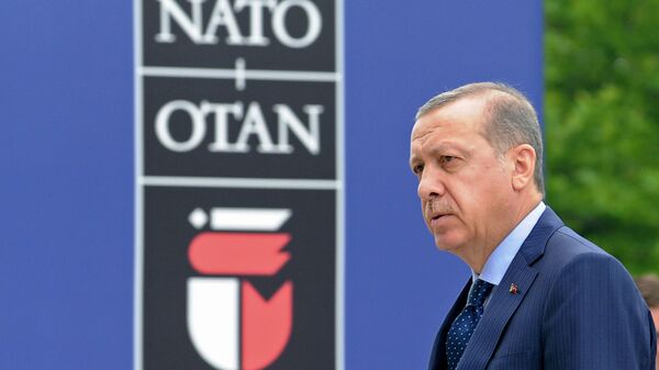Президент Турции Реджеп Тайип Эрдоган на саммите НАТО в Варшаве, Польша - اسپوتنیک افغانستان  