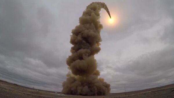 Испытательный пуск новой ракеты системы противоракетной обороны на полигоне Сары-Шаган в Казахстане - اسپوتنیک افغانستان  
