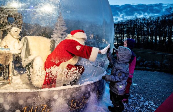 بابا نوئل در باغ وحش آلبورگ - دنمارک
 - اسپوتنیک افغانستان  