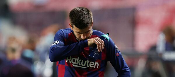 جيرارد بيكيه في مبارة برشلونة وبايرن ميونخ، 14 أغسطس/ آب 2020 - اسپوتنیک افغانستان  