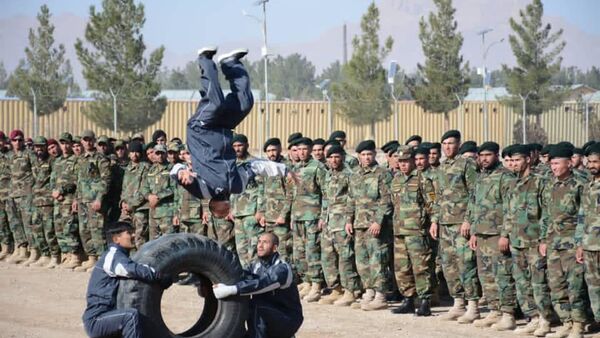 فراغت ۶۰۰ سرباز تازه‌نفس پس از فراگیری تعلیمات نظامی در هرات - اسپوتنیک افغانستان  