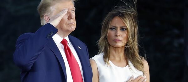 Президент США Дональд Трамп с супругой Меланией в Вашингтоне на праздновании Дня независимости США - اسپوتنیک افغانستان  