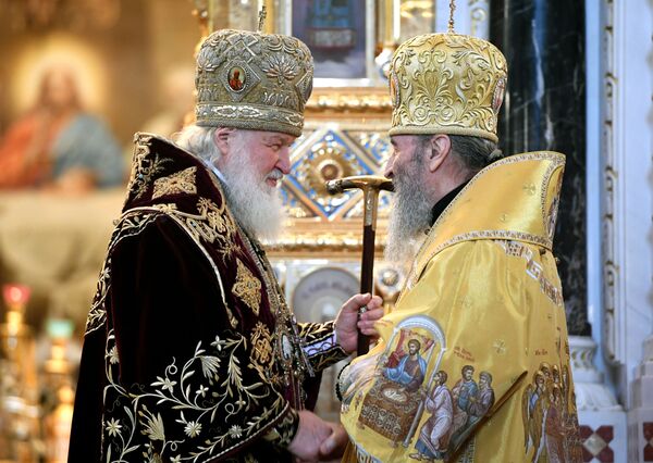 کریل ، پاتریارخ مسکو و کل روس و اسقف کیف در کلیسای عیسی ناجی - اسپوتنیک افغانستان  
