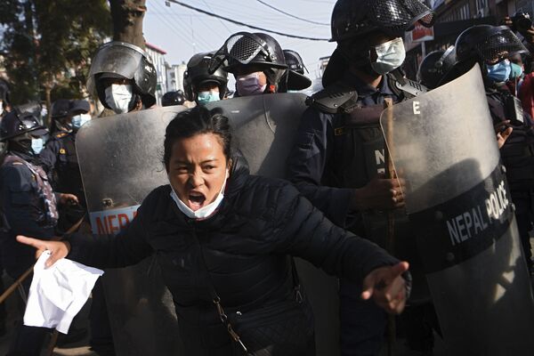 معترض در نیپال. - اسپوتنیک افغانستان  