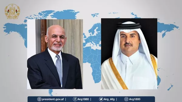 آتش بس فوری محور گفتگوی تلفنی غنی و امیر قطر