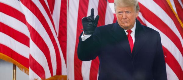 Президент США Дональд Трамп во время выступления в Вашингтоне Президент США Дональд Трамп во время выступления в Вашингтоне - اسپوتنیک افغانستان