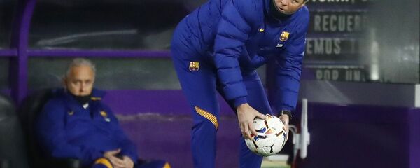 Soccer Football - La Liga Santander - Real Valladolid v FC Barcelona - Estadio Jose Zorrilla, Valladolid, Spain - December 22, 2020 Barcelona coach Ronald Koeman  - اسپوتنیک افغانستان  
