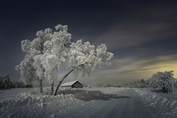 زمستان و تصویری از رنگین کمان در روسیه
 - اسپوتنیک افغانستان  