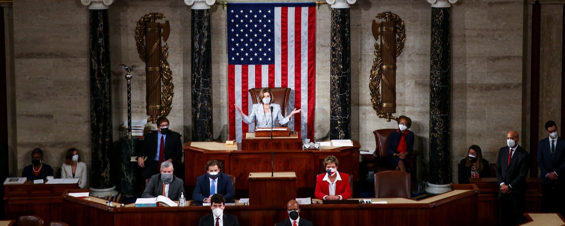 Спикер Нэнси Пелоси на первом заседании 117-го Конгресса США - اسپوتنیک افغانستان  , 1920, 07.03.2022