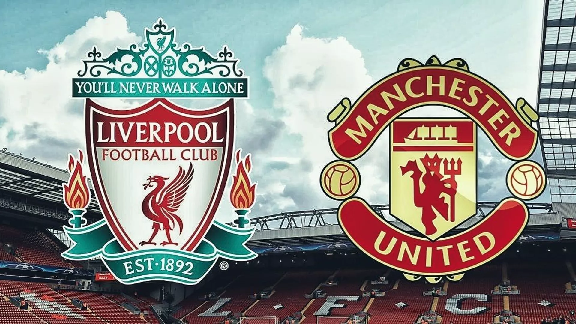 Liverpool kulübünün Manchester United ile maç duyurusu görseli