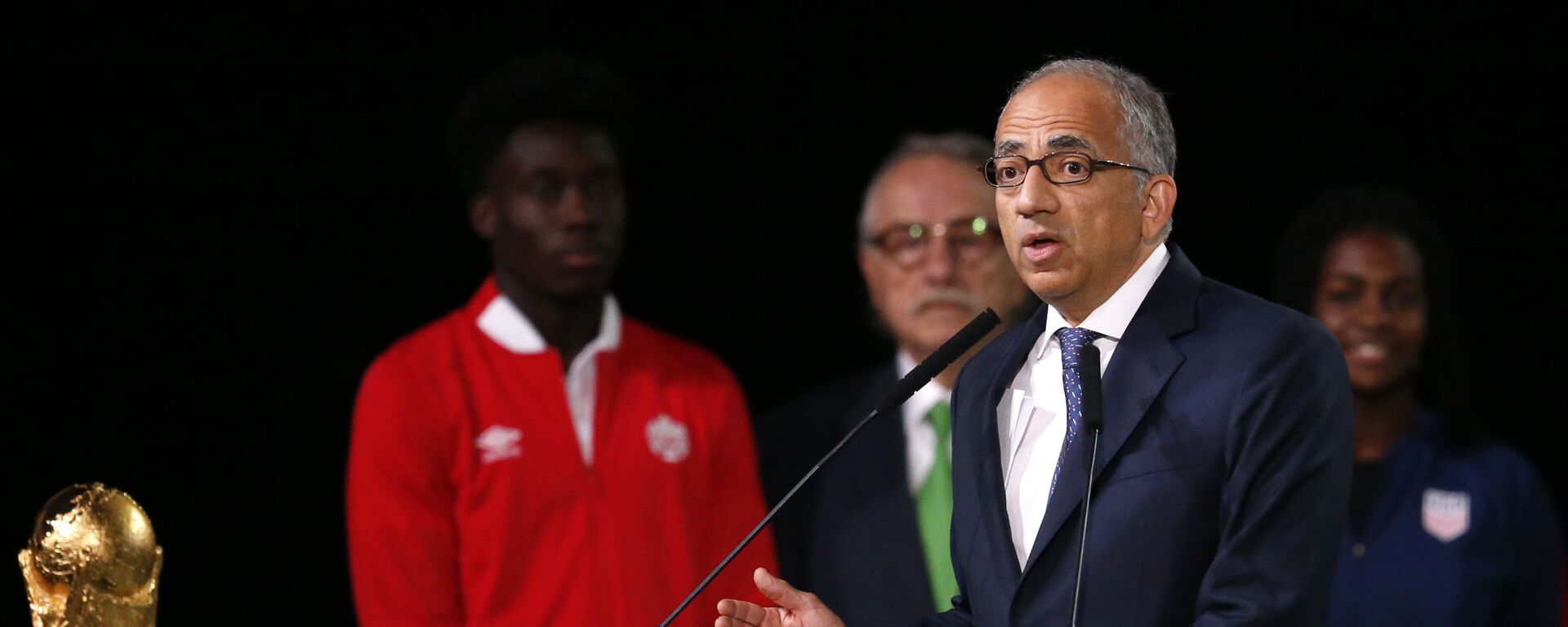 Carlos Cordeiro, the president of the United States Soccer Federation speaks at the FIFA congress on the eve of the opener of the 2018 soccer World Cup in Moscow - اسپوتنیک افغانستان  , 1920, 30.09.2021