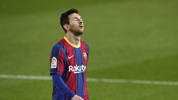 Barcelona's Lionel Messi looks dejected - اسپوتنیک افغانستان  