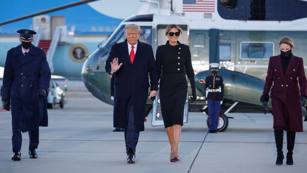 ترامپ و همسرش کاخ سفید را ترک کردند - اسپوتنیک افغانستان  