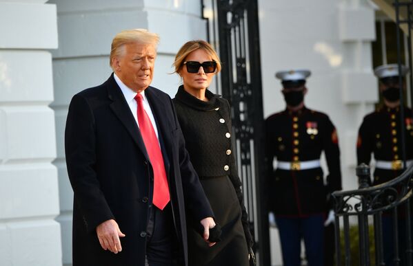 ترامپ و همسرش کاخ سفید را ترک کردند - اسپوتنیک افغانستان  