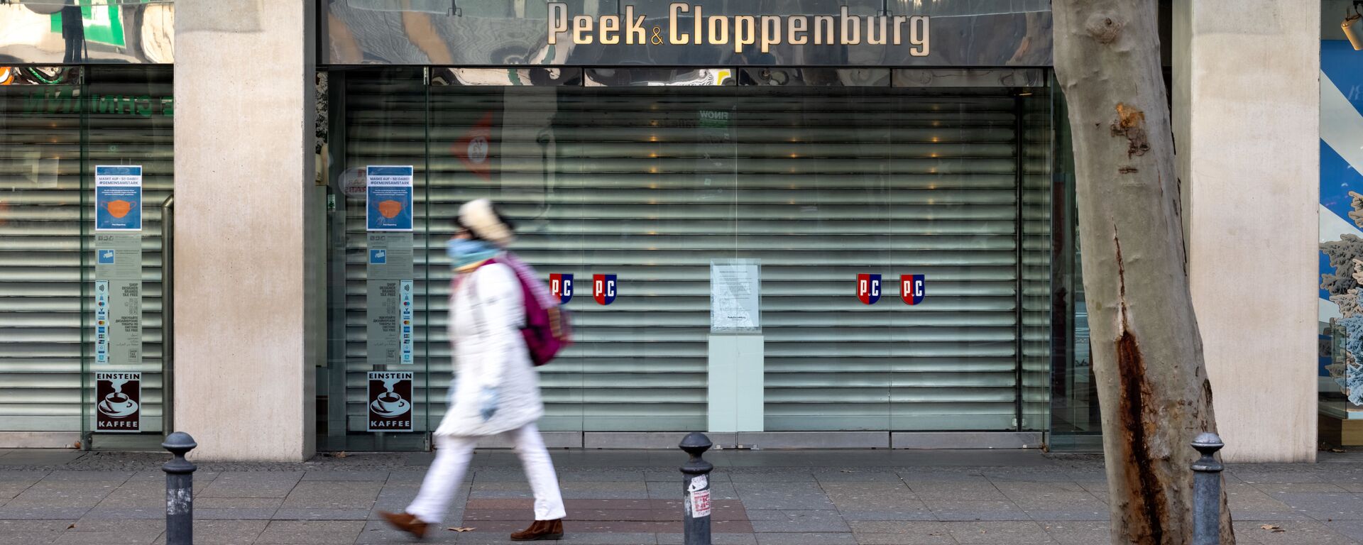 Закрытый магазин на улице Тауэнциенштрассе в Берлине во время общенационального локдауна в Германии - اسپوتنیک افغانستان  , 1920, 27.07.2022
