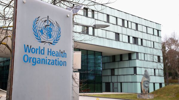 Логотип Всемирной организации здравоохранения в Женеве  - اسپوتنیک افغانستان  