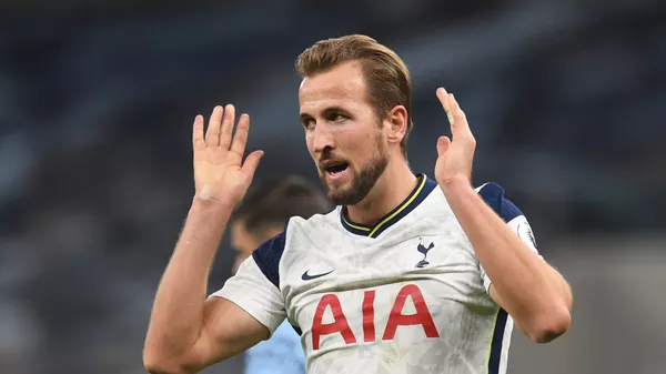 هری کین بازیکن تاتنهام    Premier League - Tottenham Hotspur v West Ham United - Tottenham Hotspur Stadium, London, Britain - October 18, 2020 Tottenham Hotspur's Harry Kane reacts after a missed chance - اسپوتنیک افغانستان  