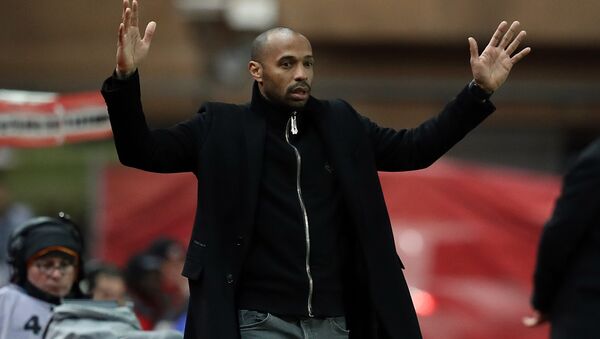 Thierry Henry makes an exasperated gesture as Monaco lose another game in January 2019 - اسپوتنیک افغانستان  