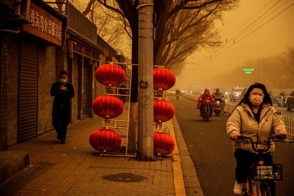  طوفان ریگی  در پایتخت چین. - اسپوتنیک افغانستان  