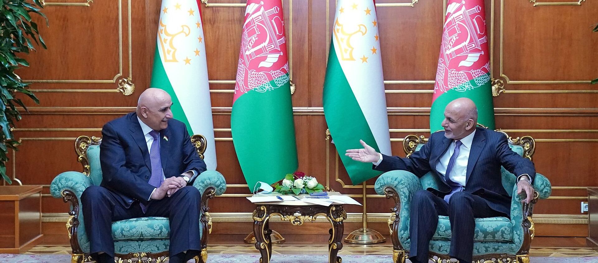 دیدار اشرف غنی با رئیس پارلمان تاجیکستان - اسپوتنیک افغانستان  , 1920, 29.03.2021