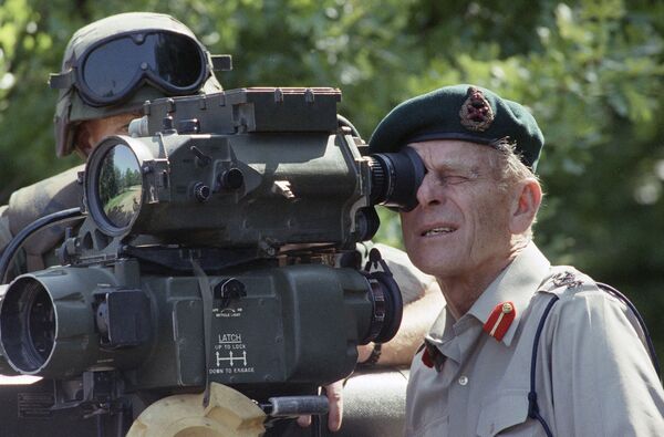 شاهزاده فیلیپ در پایگاه نظامی کوانتیکو در ویرجینیا، سال 1991 - اسپوتنیک افغانستان  
