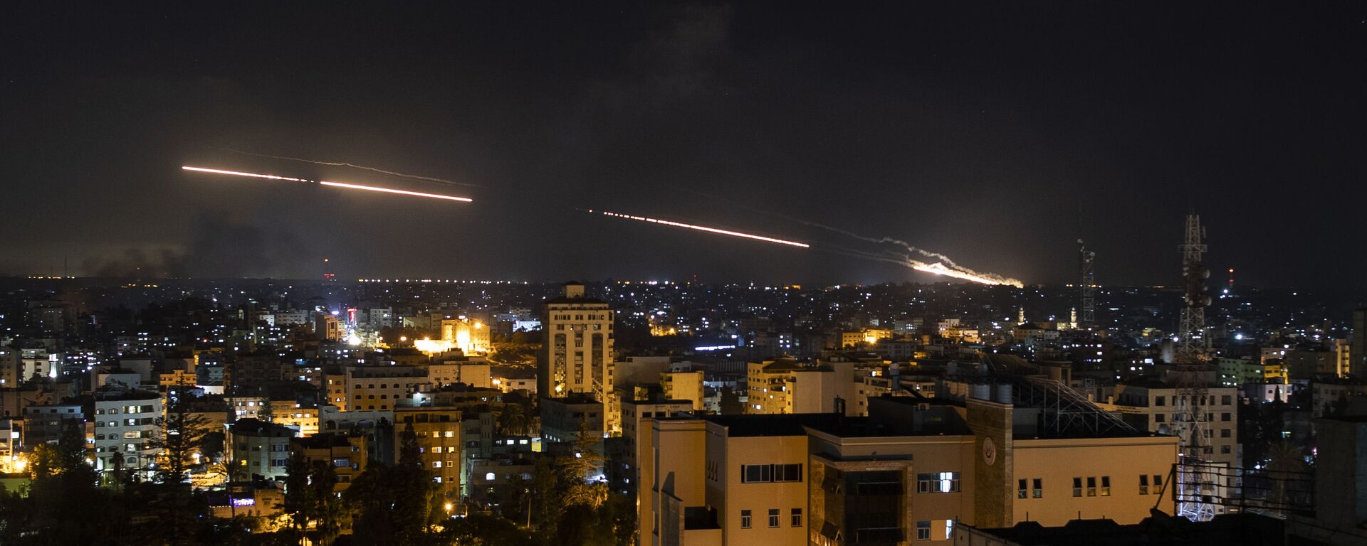  شلیک بیش از 200 موشک طی شب گذشته از غزه به سمت اسرائیل - اسپوتنیک افغانستان  , 1920, 15.05.2021