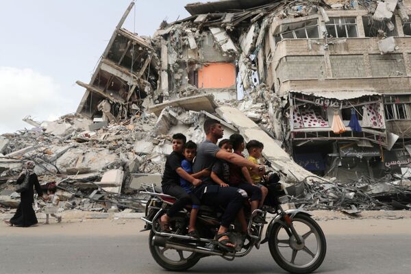  شادی مردم غزه از اعلام آتش‌بس - اسپوتنیک افغانستان  