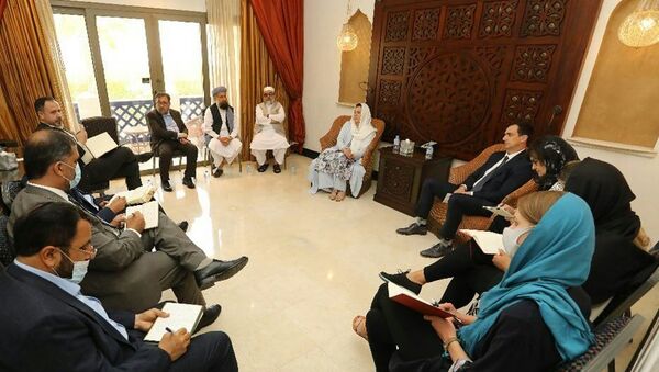 دیدار هیأت مذاکره‌ کننده دولت با معاون دبیر کل سازمان ملل در دوحه  - اسپوتنیک افغانستان  